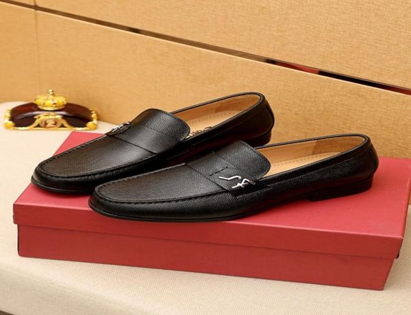 

2022 mens dress shoes gentlemen fashion party wedding genuine leather flats brand business oxfords travel walk casual 5197747, Black