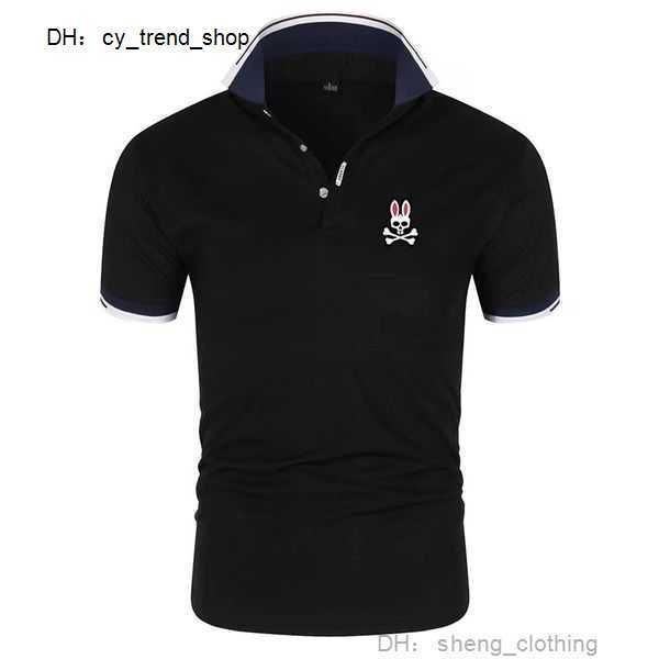 

men's mens polos combed cotton summer clothing short sleeve business design animal pattern psycho bunny shirt casual striped designer c, White;black