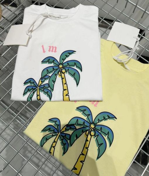 

kids t-shirts summer tees baby boys girls with coconut tree letters printed tshirts fashion breathable child clothing 12 styles highly qual, Blue