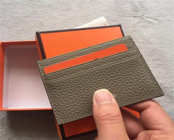 

credit card holder mens classic design hiqh quality real leather ultra slim wallet packet bag for mans womans289e5662435, Brown;gray