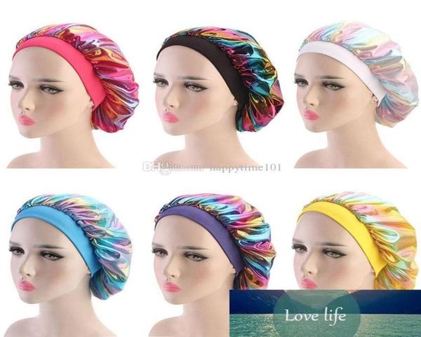 

muslim women wide stretch silk satin breathable bandana sleeping turban hat headwrap bonnet chemo cap hair accessories7618199, Blue;gray