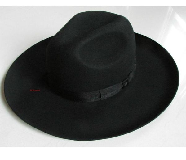 

x053 100 wool hat export original sheet israeli jewish hat felt with big eaves 10cm brim woolen fedora hats3109236, Blue;gray