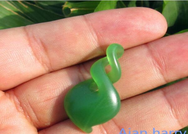 

new zealand maori two times green nephrite jade pendant f401491249, Silver