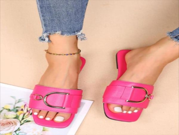 

sandals women square head summer comfy nonslip shoes female light soft bottom flat beach ladies big size 35453405193, Black