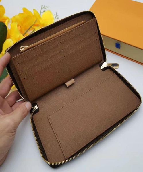 

m62581 zippy organizer wallet men long wallets classic leather purses for outdoor coin bag fashion women clutches purse with box2820661, Red;black