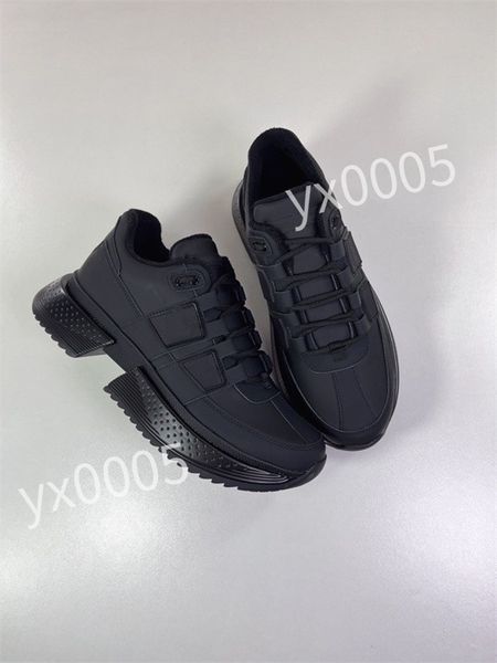 

2023 new luxurys designer flat sneaker trainer casual shoes leather white letter overlays fashion platform mens womens low sneakers, Black