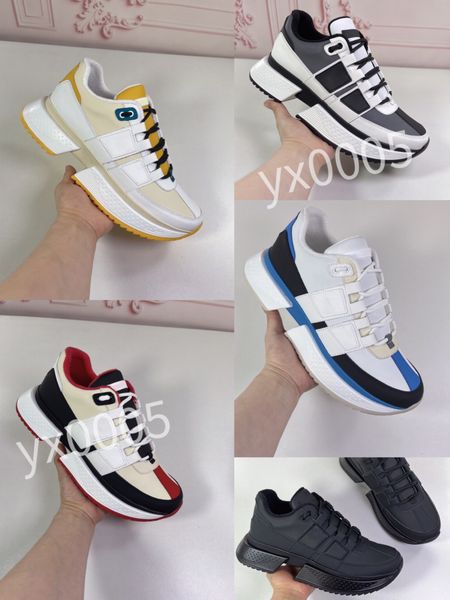 

designer flat sneaker trainer casual shoes leather white letter overlays fashion platform mens womens low sneakers, Black