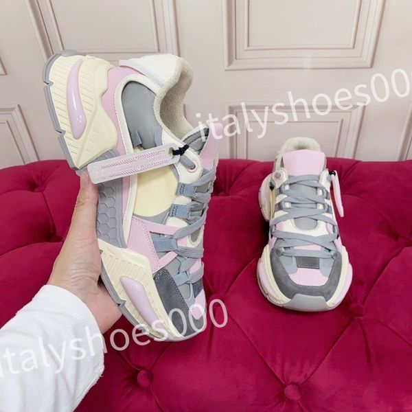 

2023 designer casual shoes woman shoe leather lace up men fashion platform sneakers white black mens womens