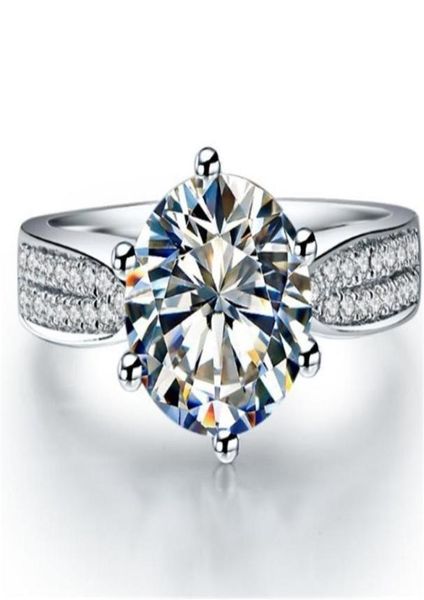 

brilliant 1ct test real moissanite diamond engagement ring solid 18k white gold wedding anniversary ring46276127616184, Golden;silver
