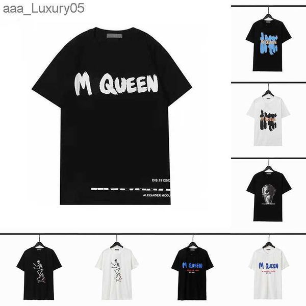 

designers mens tshirts mens womens tees letter pattern man s casual chest letter shirt luxurys clothing street shorts s mc queens mcqueens, White;black