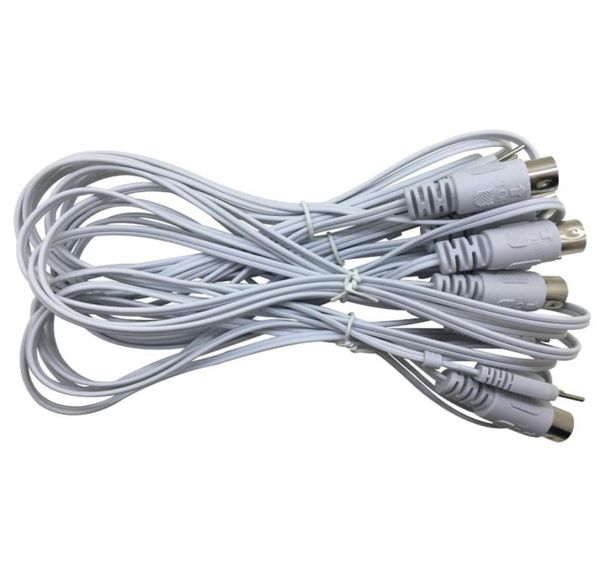 

5 pieces 185mm ems machine electrode pad wires digital tens electrodes connector wire 2mm pin for tens stimulation therapy3680731