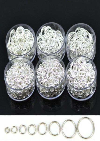 

whole 830pcs 8mm closed circle loop silver plated jump rings keychain whole lots jewelry making findings4119158
