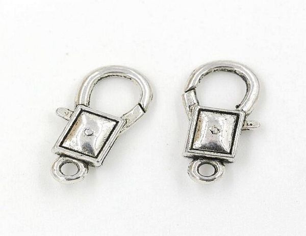 

100pcslots new antique silver alloy fancy lobster clasps connector for jewelry making bracelet necklace diy accessories 275x14mm3046576