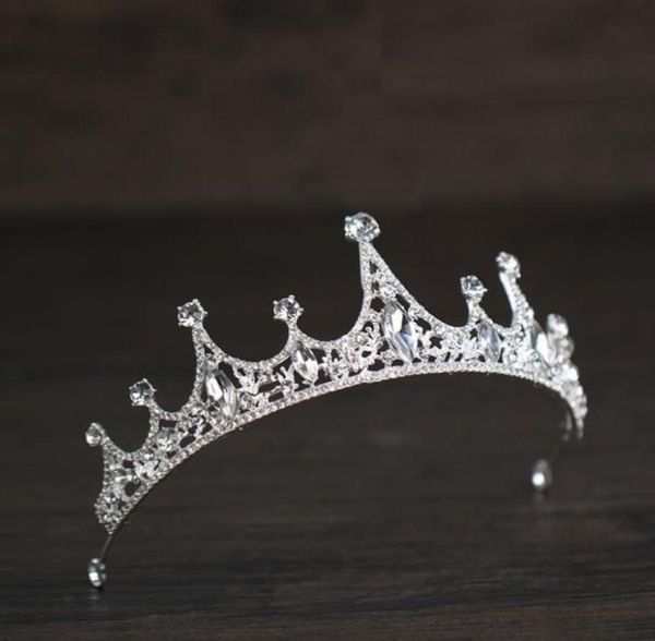

princess silver diamond crown bridal crown wedding dress wedding accessories5286282