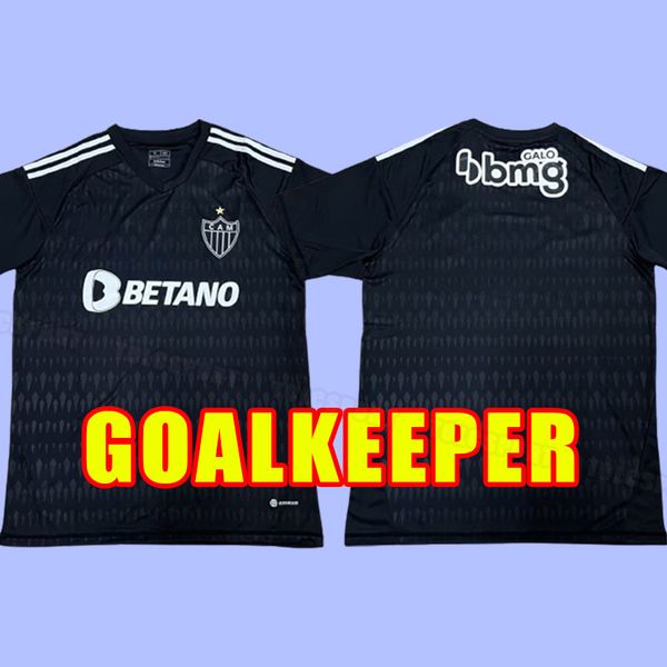 

goalkeeper atletico soccer jerseys 2023 2024 atletico mineiro 23 24 fred cazares otero moura elias robinho valdivia football shirt black, Black;yellow