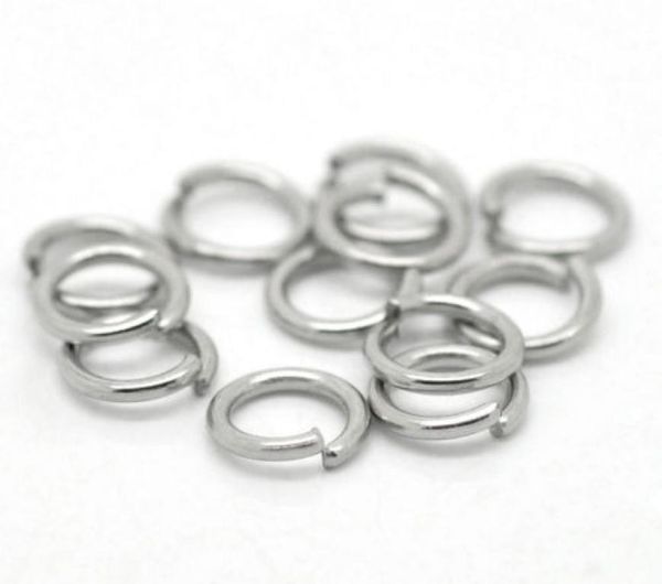 

whole 500pcslotquality quality accessories strong 316l stainless steel open ring jump ring 7x1mm size silver tone6720458