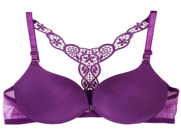 

womens front closure lace racer back push up seamless women039s bra racerback bra underwear c181127019387318, Red;black