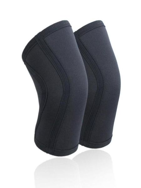 

1pcs squat knee sleeves pad support high performance 7mm neoprene knee protector for weightlifting powerlifting3015450, Black;gray