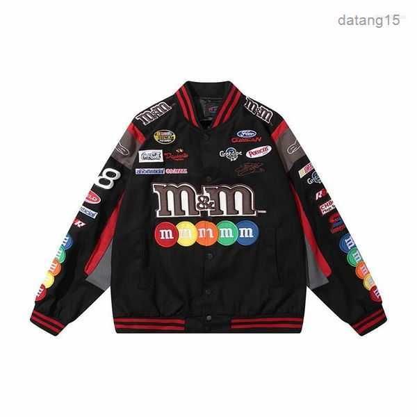 

men's jackets embroidery letter harajuku baseball jacket coats men women hip hop mm printed patch varsity bomber m-2xlmen's 2 00kb, Black;brown