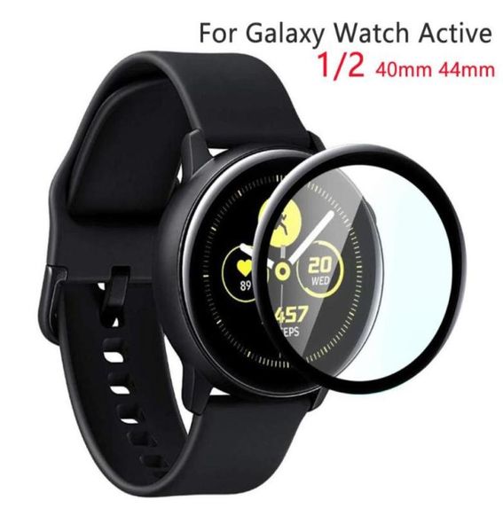 

watch bands for galaxy active 2 44mm 40mm sport 3d hd full screen protector film accessories glass8847082, Black;brown