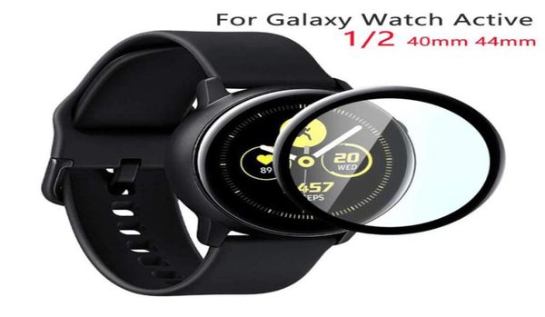 

watch bands for galaxy active 2 44mm 40mm sport 3d hd full screen protector film accessories glass7730723, Black;brown