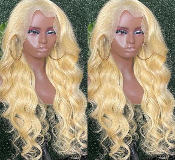 

13x6 transparent body wave 613 blonde lace frontal human hair wigs brazilian bone straight 13x4 lace front wigs 4x42869145, Black