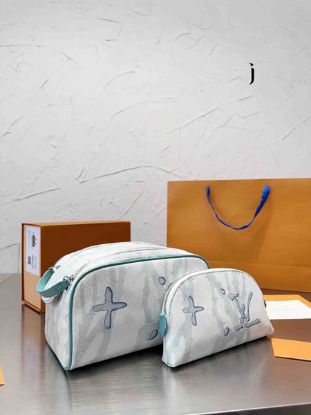 

luxury brand cosmetic bags cases designer women ink printed makeup bag hanging bathroom wash bag multifunctional double zipper pouch travel