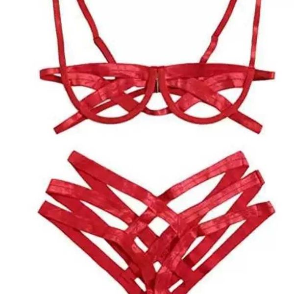 

32% off ribbon factory store interesting bandage underwear in europe and the united states tied to bikini hard box with three points of eyel, Red;black