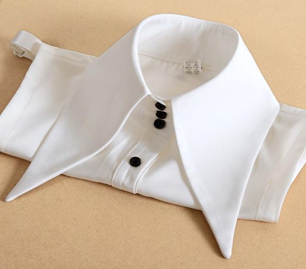 

big lapel vintage white fake collar women detachable false woman female removable dickie half shirt faux col4239697, Blue;purple
