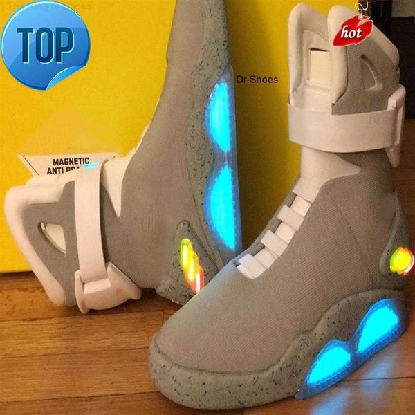 

automatic laces sneakers led shoes dark gray marty mcfly 's lighting marty mcflys air mag back to the future glow in the mags 317i, Black