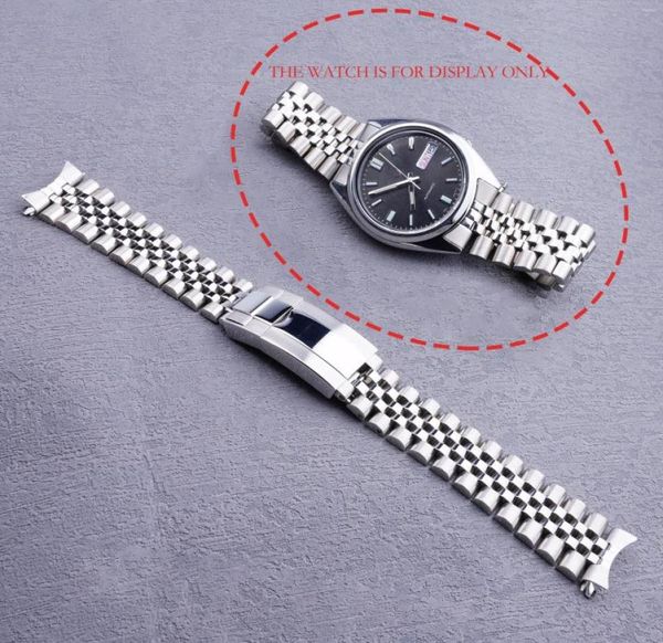 

watch bands 19mm sliver hollow curved end solid screw links band jubilee strap for 5 snxs73k1 snxs77 snxs79k1j16115583, Black;brown