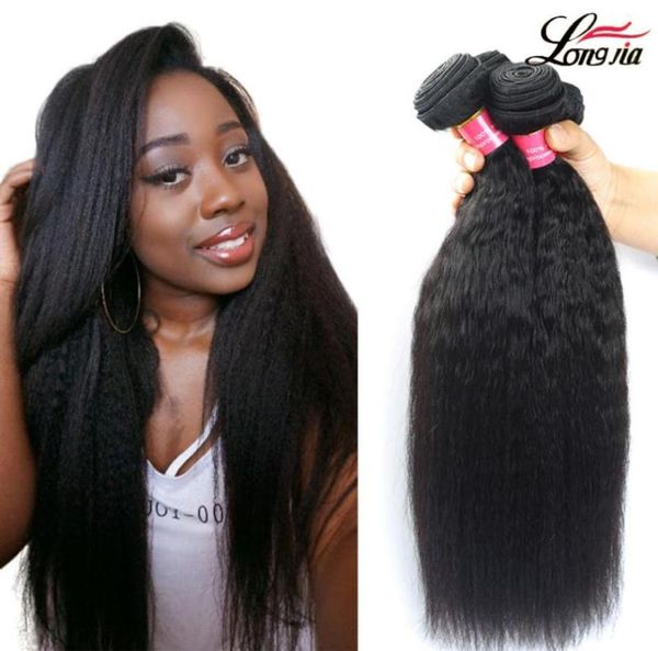 

8a brazilian kinky straight human hair peruvian malaysian indian yaki straight human hair extensions brazilian virgin hair 39701405, Black