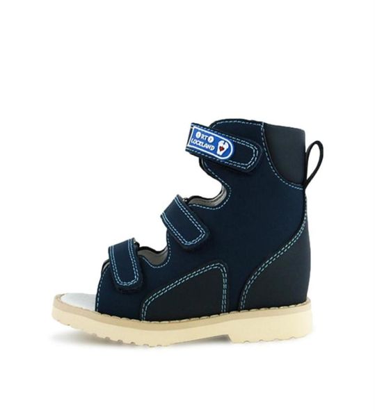 

boys summer blue ortic sandals cool with arch support eva outsole hard wearing for kids flatfoot breathable orthopedic shoes c07850565, Black