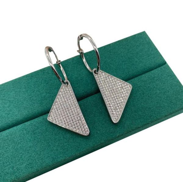 

full rhinestones charm stud famous designers triangle earring womens party trendy studs earrings6902248, Golden