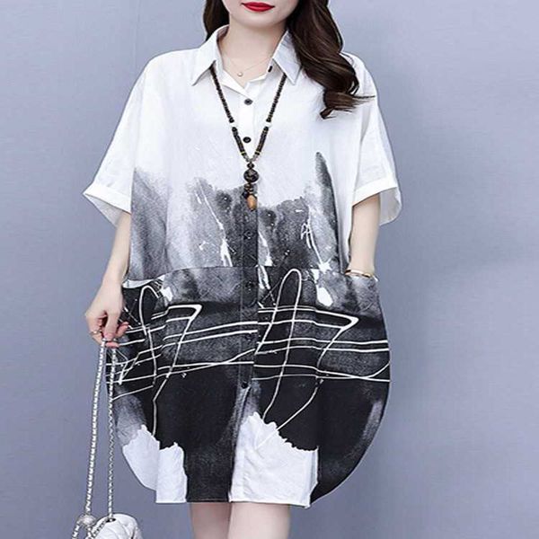 

fat plus size women's summer european and american high end fashion fashionable shirt dress mm slim covering belly skirtlums, Black