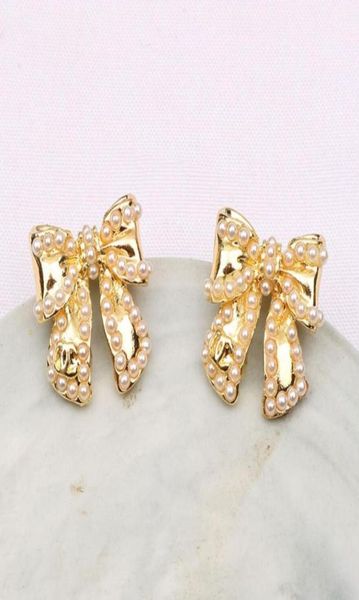 

simple 18k gold plated 925 silver luxury brand designers letter stud geometric famous women crystal rhinestone pearl long earring 5801256, Golden;silver