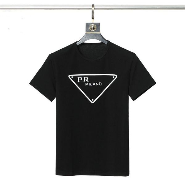 

men's t-shirt men's designer tide high-end cotton printed geometric pattern short sleeve fried street hip-hop shirt size m-xxxl b3, White;black