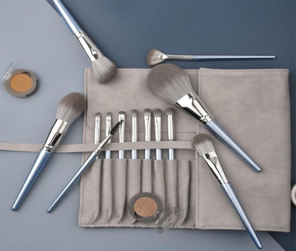 

14pcs professional makeup brushes set brochas maquillaje blush sponge brush fiber hair cosmetic tools with leather bag9421360