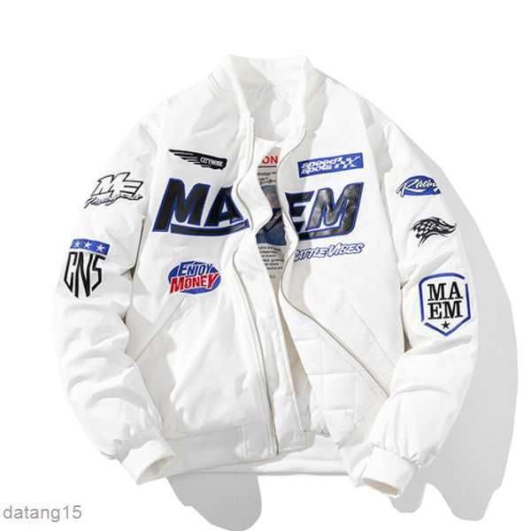 

men's jackets winter embroidery baseball jacket men women letter varsity hip hop hooded parka coats badge fashion couple streetwear 1 p, Black;brown
