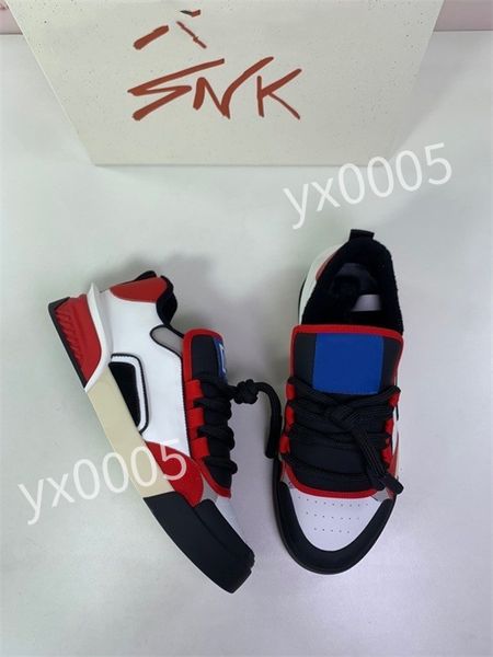 

2023 new luxury designer flat sneaker trainer casual shoes leather white letter overlays fashion platform men womens low sneakers, Black