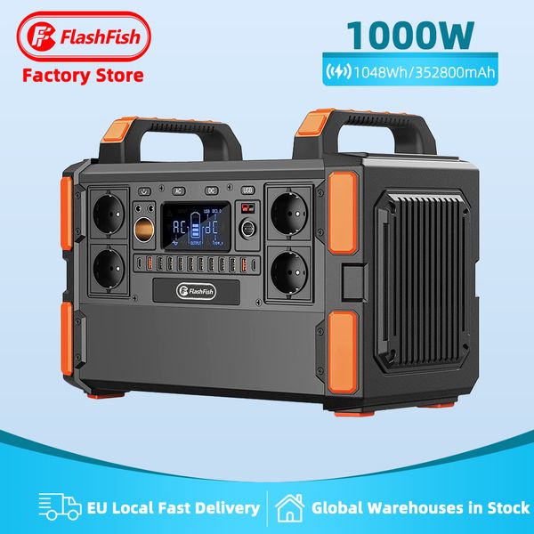 

flashfish camping battery power storage charging eu batterie solaire solargenerator back up backup 1000 watt portable solar generator for ou