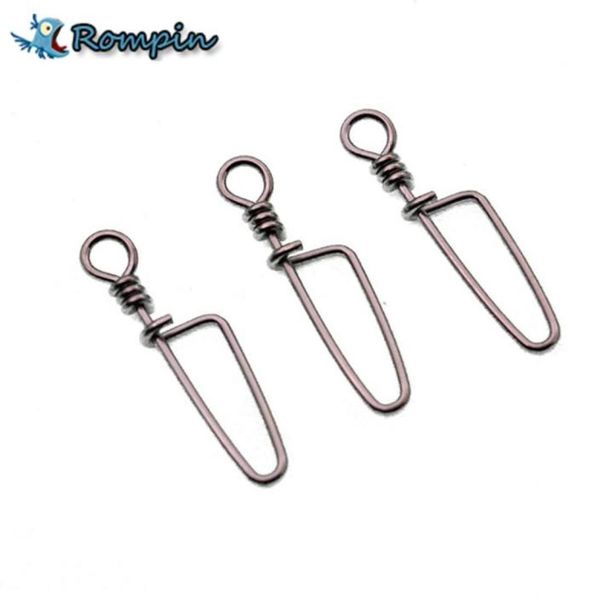 

rompin 50pcslot coastlock snap fishing barrel swivel safety snap swivel snap 05 fishing swivels1940854