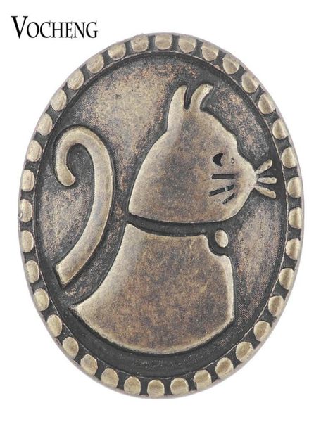 

vocheng noosa ginger snap charms antique bronze house cat snap button jewelry 18mm vn17472951699