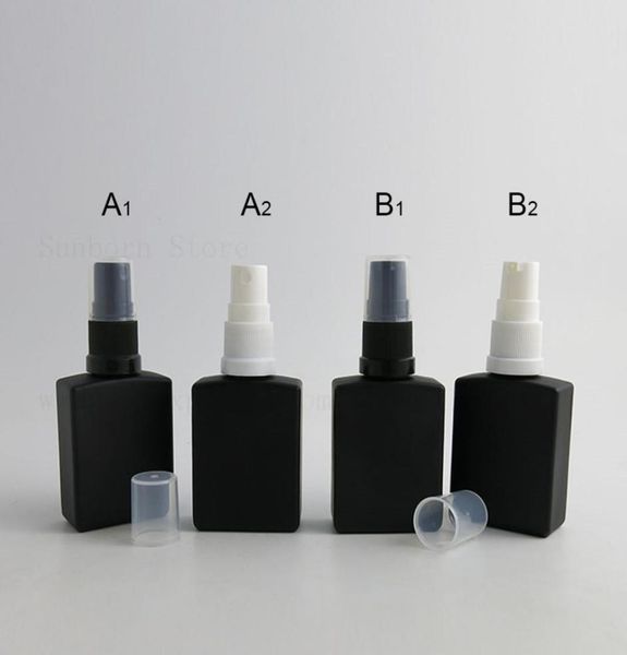 

empty matte black square press pump spray bottle eliquid perfume container 30ml 1oz travel sprayer bottle 20pcs9953270