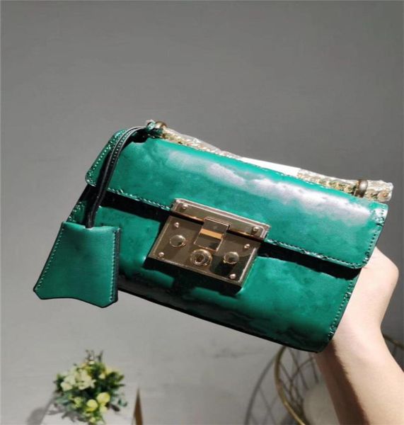 

women chain shoulder bag retro chains leather handbags girl fashion cross body printed totes classic crossbody clutch purse wallet1092283