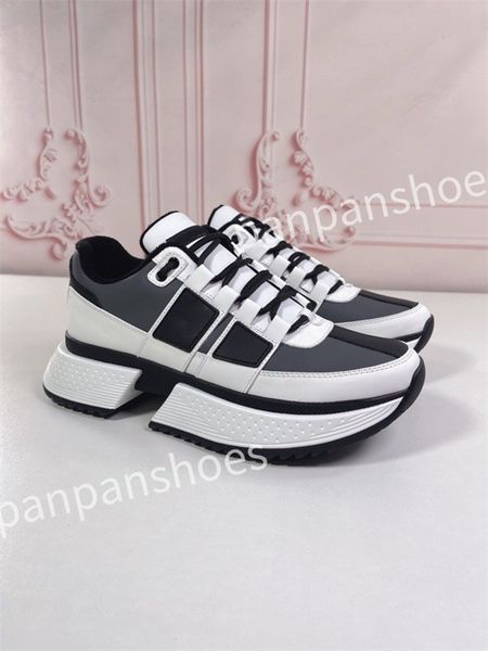 

luxury designer trainer sneakers casual shoes black white men women platform fashion shoes leather rubber walking outdoor