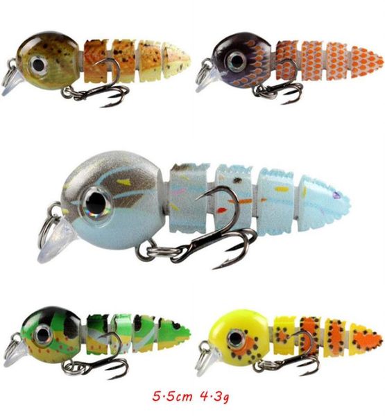 

55cm 43g multisection hook hard baits lures 8 blood slot hooks 5 colors mixed plastic fishing gear bl014280505