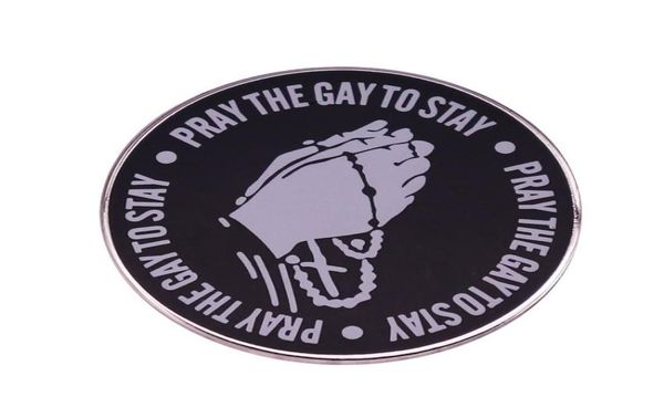 

pray the gay to stay pin lgbtq pride christian religion badge no thanks i039d rather be gay2460173, Blue