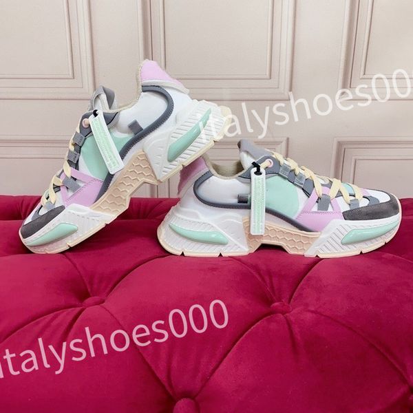 

2023 new luxury designer casual shoes woman shoe leather lace up men fashion platform sneakers white black mens womens