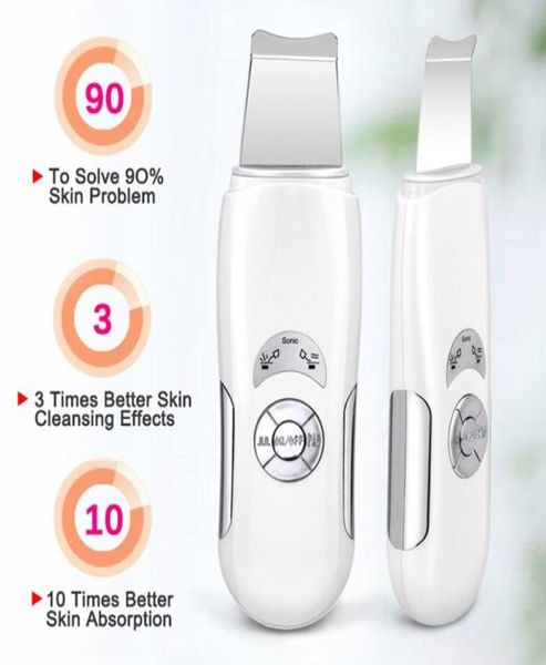 

ultrasonic deep face cleaning skin scrubber remove dirt blackhead reduce wrinkles and spot facial whitening lifting peeling tool1400503